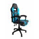 Aga Spielstuhl, Bürostuhl, Drehbarer Spielstuhl, Gamingstuhl, Racing Schreibtischstuhl,Chefsessel mit Fußstütze - Hellblau