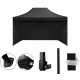 Aga Verkaufsstad Pop-Up Pavillon Partyzelten  3x4,5m Schwarz