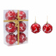 Aga Weihnachtskugeln 7cm 6Stück Rot/Hirsche