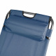 Aga Sonnenliege mit Fußteil DS713 Blau, leicht & klappbar, Stahl - pulverbeschichtet, UV-beständig, Liegestuhl, Gartenstühle, Gartenliege, Relaxsessel mit Kopfpolster, Camping Garten Balkon