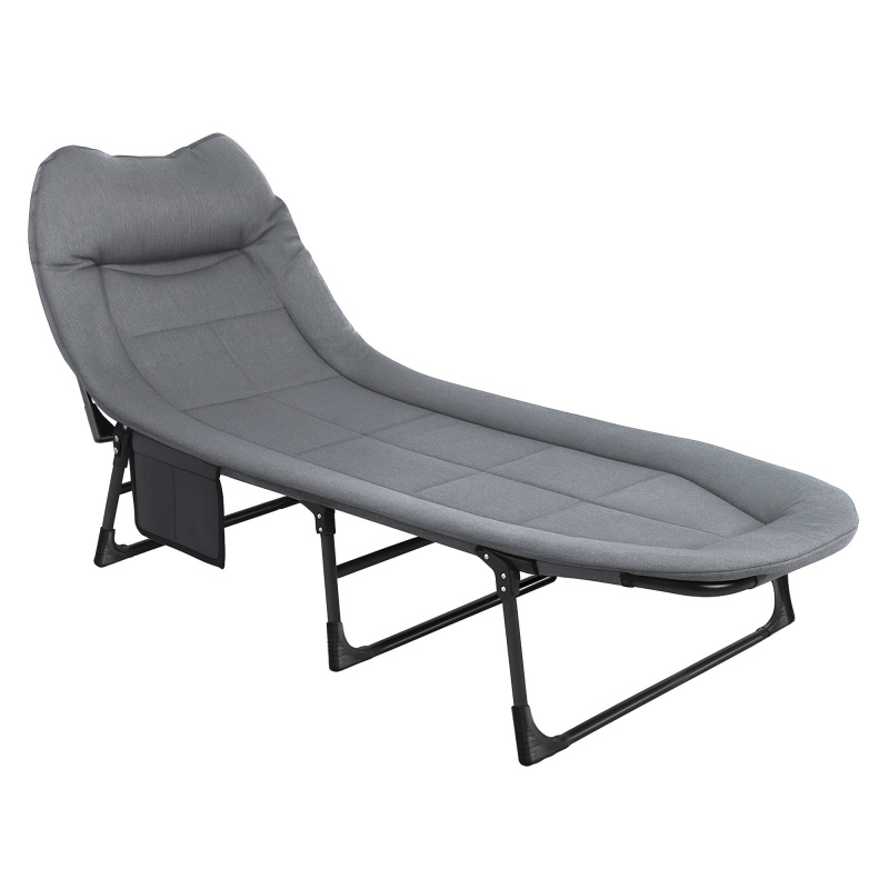 Aga Klappliege 2-in-1 Schwarz/Grau