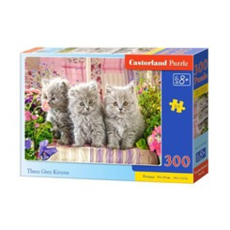 CASTORLAND Puzzle 300 Teile - Drei graue Kätzchen