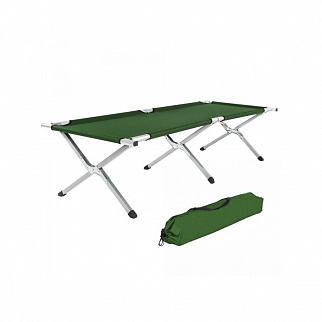 Linder Exclusiv Campingbett MC372161G Feldbett – faltbares 190x62 cm aus Stahl – leicht, kompakt & belastbar bis 120 kg & Tragetasche