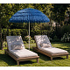 Linder Exclusiv Sonnenschirm, Strandschirm,UV-Schutz 30,Hawaii Blau