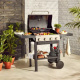 GoodHome Tippah Gasgrill,Grillwagen ausgestattet mit 4 separater Brennern Regelung
