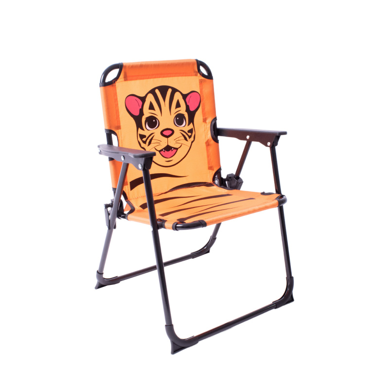 Linder Exclusiv Campingstuhl für Kinder Klappstuhl Gartenstuhl Kind Klappsessel Kinderklappstuhl Orange