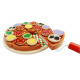 Aga4Kids Pizza-Set Zubehör aus Holz für Kinderküche und Kaufladen