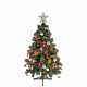 Aga Weihnachtsbaum leicht küstlisch beschneite Fichte mit kleinen Zapfen 180 cm , Künstlicher Weihnachtsbaum, Tannenbaum mit ständer, Christbaum, Kunstbaum Weihnachten