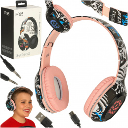 Bezdrátová sluchátka do uší Bluetooth Gaming Sport růžová