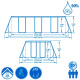 Bestway Power Stahlrahmen 4,12 x 2,01 x 1,22 m 56456 + Kartuschenfilterung