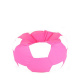 Aga Sitzsack Relaxationbag BALL XXXL Weiß - Rosa + Fußstütze