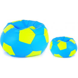 Aga Sitzsack Relaxationbag BALL XXXL Hellgrün - Hellblau + Fußstütze