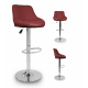Aga 2er Set Barhocker Dunkelrot aus Kunstleder 360° drehbar höhenverstellbar, Barstuhl, Küchenhocker, Barhocker, Barstuhl, Bistrohocker
