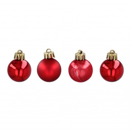Aga Weihnachtskugeln MIX 3cm 24 Stück Rot