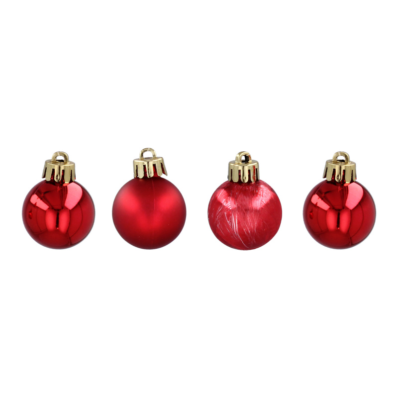 Aga Weihnachtskugeln MIX 3cm 24 Stück Rot