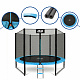 Aga SPORT PRO Trampolin 305 cm 10 ft Hellblau, Kindertrampolin, Gartentrampolin mit Sicherheitsnetz + Sicherheitsnetz + Leiter