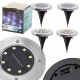 Lampy ogrodowe solarne najazdowe gruntowe 8LED 4szt. zimny biały