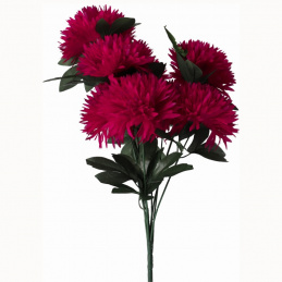 Bukiet sztucznych kwiatów bordowe Chryzantemy - 62 cm