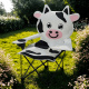 Linder Exclusiv Campingstuhl für Kinder Klappstuhl Gartenstuhl Kind Klappsessel Kinderklappstuhl Weiss