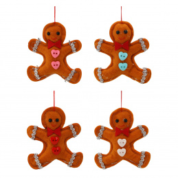 Aga Weihnachtsschmuck-set 4 Stück Lebkuchen