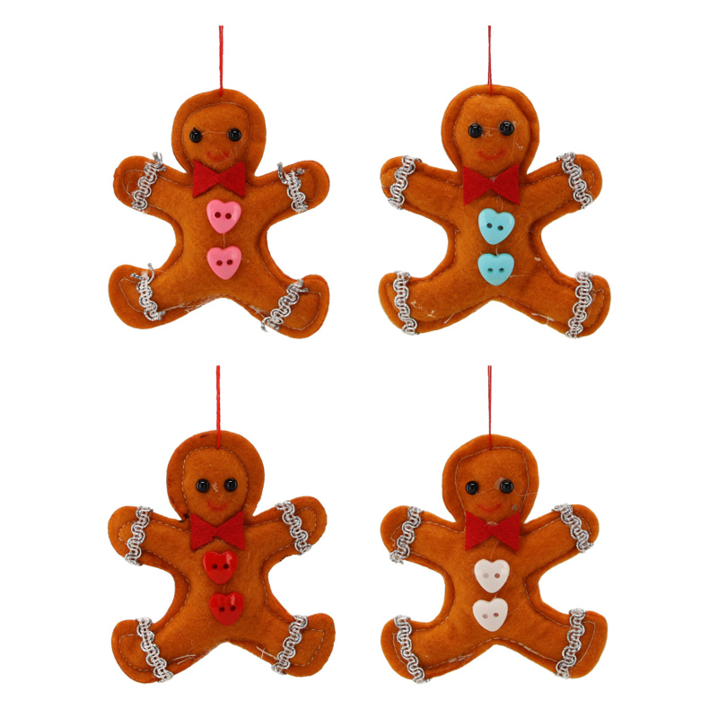 Aga Weihnachtsschmuck-set 4 Stück Lebkuchen