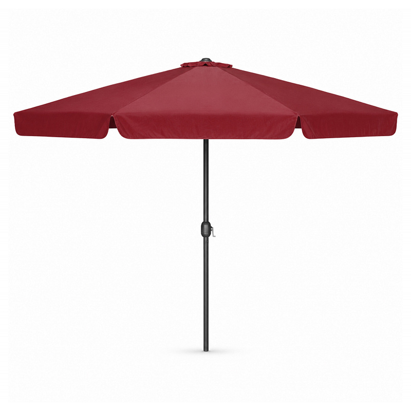 Linder Exclusiv Sonnenschirm, Gartenschirm Ø 400 cm,mit Kurbelmechanismus, Burgund