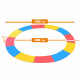 Aga Trampolin Randabdeckung, Randschutz, Trampolinzubehör, Federabdeckung für Trampolin 427 cm 14 ft Tricolour