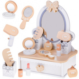 Toaletka drewniana dla dziewczynki szufladka akcesoria ZA5614 uniwersalny