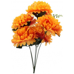 Bukiet sztucznych kwiatów Chryzantemy pomarańczowe - 54 cm