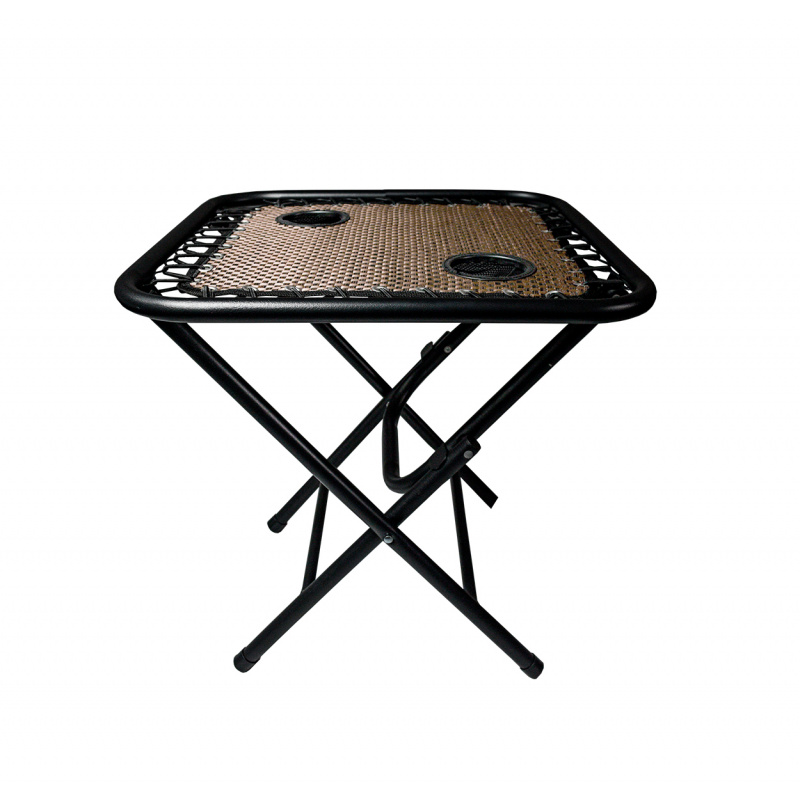 Aga Campingtisch MR46TB – Klapptisch 50x50x50 cm mit 2 Getränkehaltern – faltbar, stabil & wetterfest – kompakt für Camping & Reisen