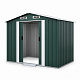 Aga Gartenhaus MR4052 – verzinkter Stahl, 4,1 m² – 236x206x174 cm - Doppelschiebetüren – Grün  – robust & witterungsbeständig – für Gartengeräte