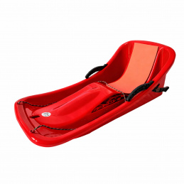 Aga Kinder Schlitten DS495 Rot, Robuste Kinderschlitten aus Kunststoff, stabile und hochwertige Schneeschlitten, Bobs für Kinder