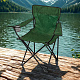 Linder Exclusiv Klappstuhl – Campingstuhl & Angelstuhl mit Getränkehalter & Tragetasche, bis 120 kg Grün Faltbar Stuhl, Gartenstuhl