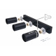 LED Deckenleuchte VIKI-L LED-Deckenleuchte LED-Deckenlampe LED-Deckestrahler 3x GU10 schwarz