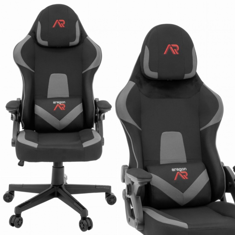 Fotel gamingowy - biurowy ARAGON czarny