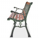 Linder Exclusiv Gartenbank 2-Sitzer,Sitzbank aus Holz-Metall Parkbank bis 150Kg mit Rückenlehnen Gartenmöbel Holzbank MC4413 125x52x74 cm