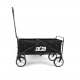 Aga Bollerwagen Gartenwagen faltbar mit Griff & Getränkehaltern bis 80 kg, Handwagen Outdoor  MR 4610 Black