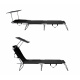 Aga Garten-Liegestuhl MR4254-Black mit Baldachin