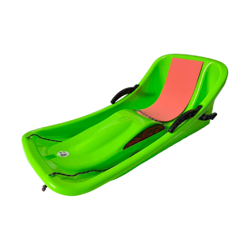 Aga Kinder Schlitten DS495 Grün, Schöne Kinderschlitten aus Kunststoff, stabile und hochwertige Schneeschlitten, Bobs für Kinder