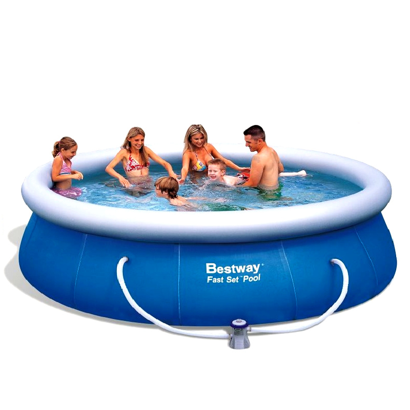 Bestway Aufblasbares Schwimmbad Fast Set 4,57 x 0,91 m 57124 mit Kartuschenfilterung