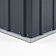 Aga Gartenhaus MR4053 – 301x214x238 cm - verzinkter Stahl – 7,2 m2 - Dunkelgrau  – Große Doppelschiebetüren – mit Lüftungsgittern