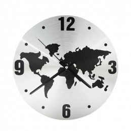 K70N ZEGAR ŚCIENNY MAPA ŚWIATA MODERN