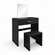 Aga Schminktisch mit Hocker MRDT13-MB Schwarz