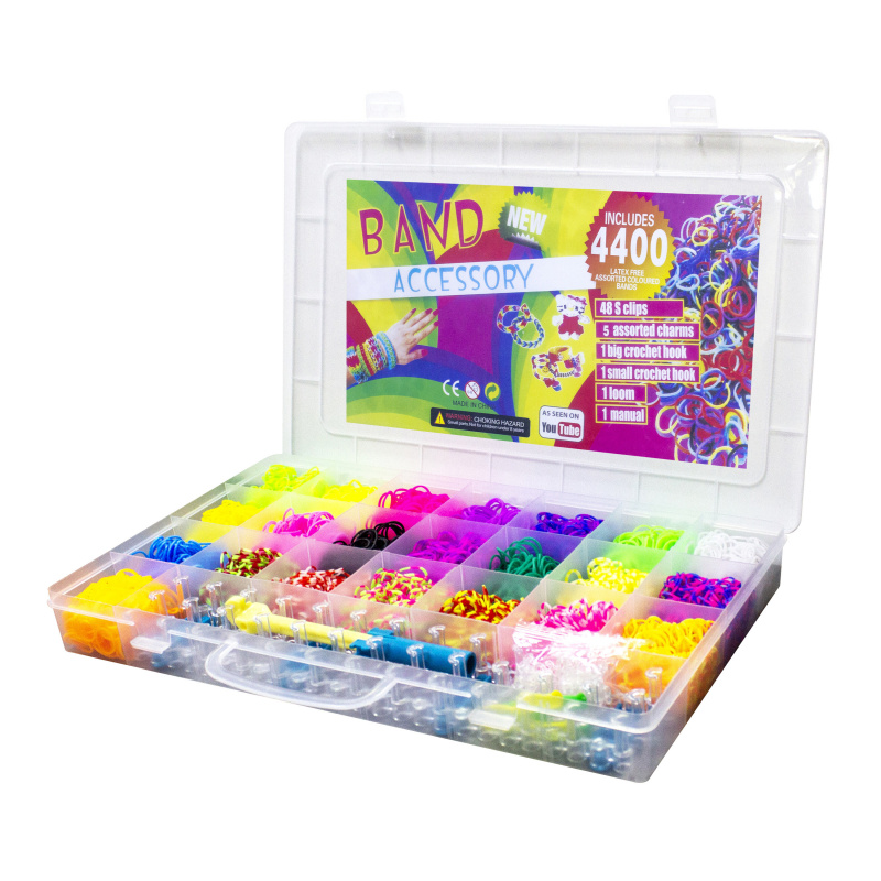 Aga4Kids Gummibänderset zur Herstellung von Armbändern 4400St.