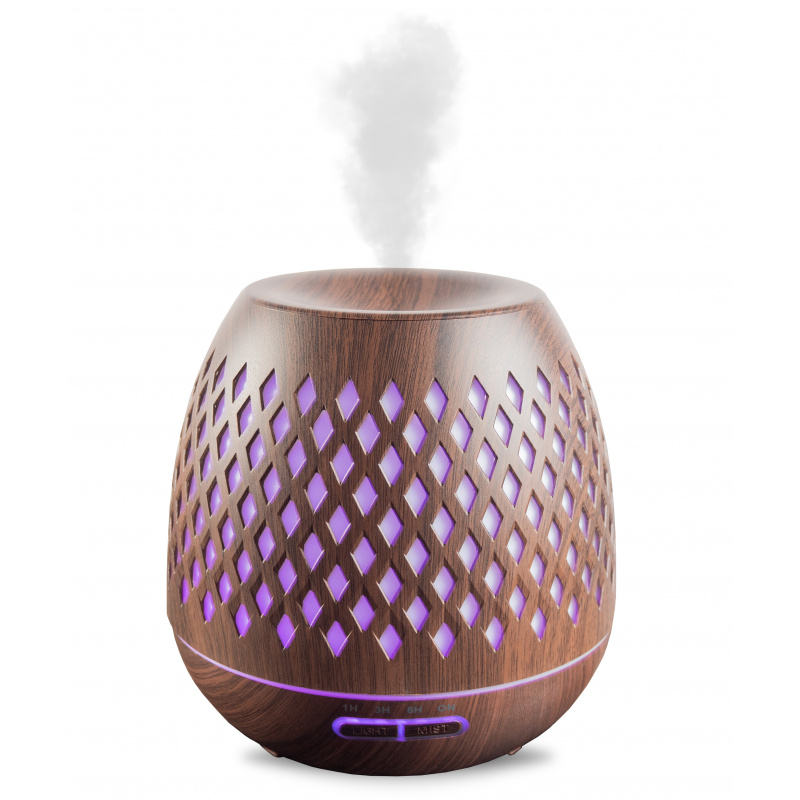 Aga Aroma Diffuser MRDI12-D mit Led-Beleuchtung, Luftbefeuchter, Raumbefeuchter Dunkelbraun