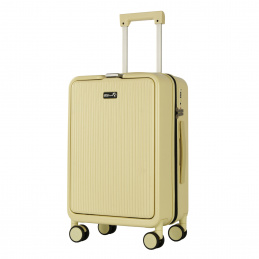 Aga Travel Handgepäck, Reisekoffer MR4671 Beige, Hartschale, TSA, 4 Rollen, Teleskopgriff