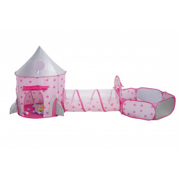 Aga4Kids Spielzelt mit Tunnel Pink