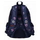 St.RIGHT Schulrucksack Emoji mit vier Kammer
