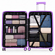 Aga Travel Kofferset 2-teilig MR4673 – Trolley Koffer 66L & 93L in Gelb/Violett – Hartschale ABS+PC mit TSA-Schloss & 360° Rollen, leicht & robust