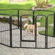 Aga Welpenauslauf aus Metall 80x100 cm, Freigehege mit Tür, Welpengitter für Hunde, Hasen & Kleintiere